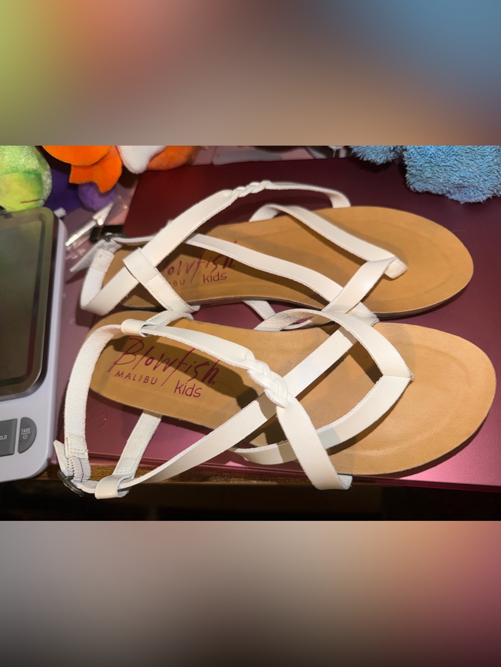 Blowfish White Sandals Size 3 Kids